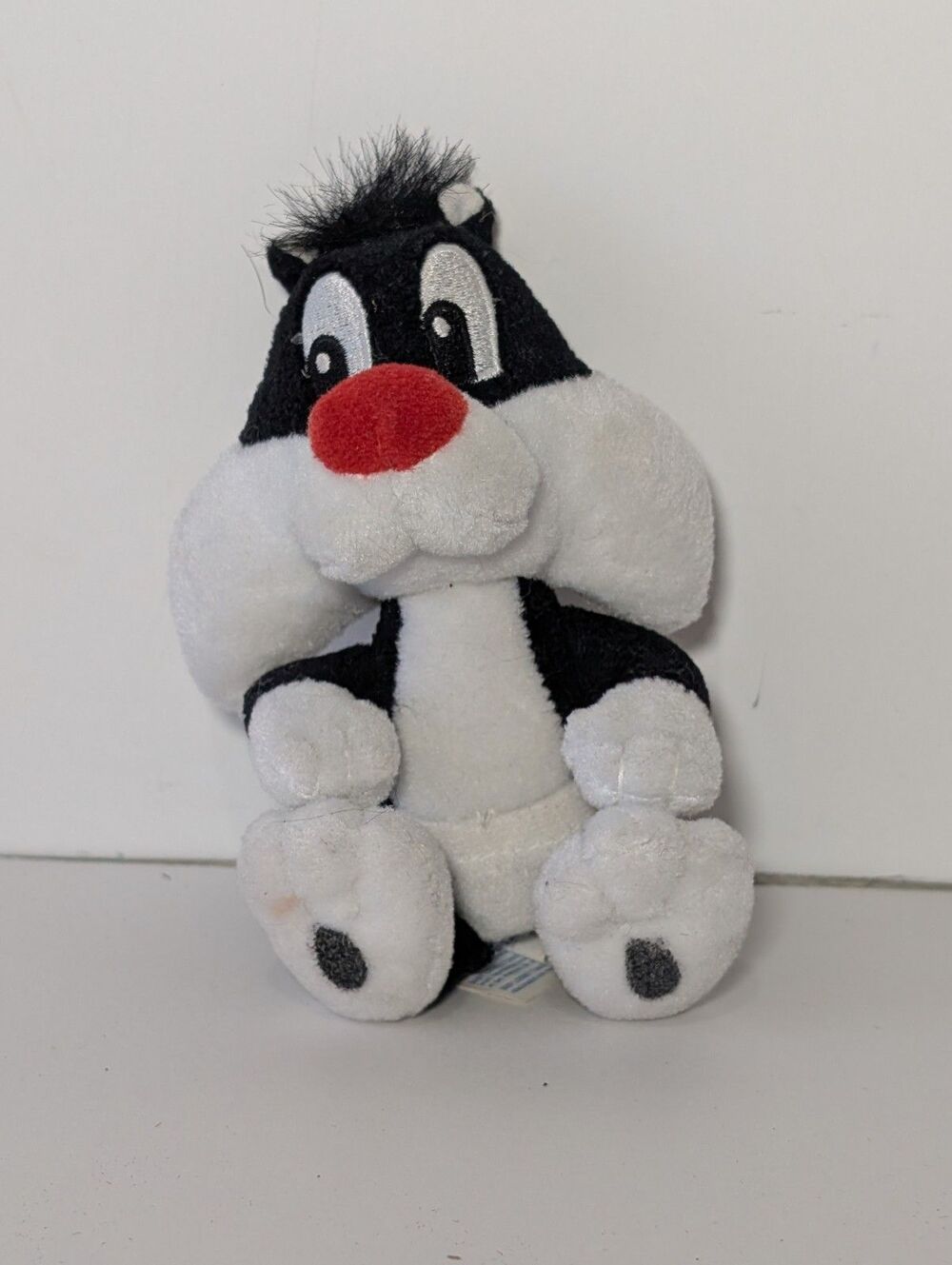 Vtg Baby Sylvester Cat Plush Rattle Looney Tunes 1999 Play By Play Y2K 5"